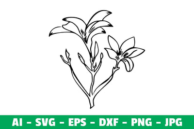 Flower Clipart Silhouette SVG SVG Kasih Ibu 
