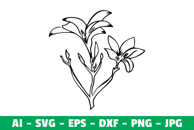 Flower Clipart Silhouette SVG SVG Kasih Ibu 