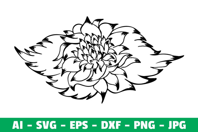 Flower Clipart Silhoutte SVG SVG Kasih Ibu 