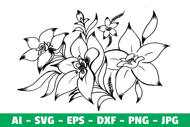 Flower Clipart Silhoutte SVG SVG Kasih Ibu 