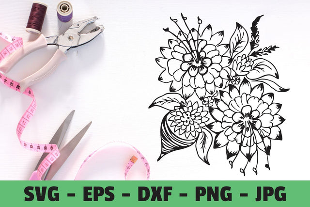 Flower Clipart Silhoutte SVG SVG Kasih Ibu 