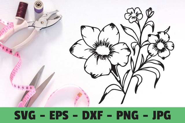 Flower Clipart Silhoutte SVG SVG Kasih Ibu 