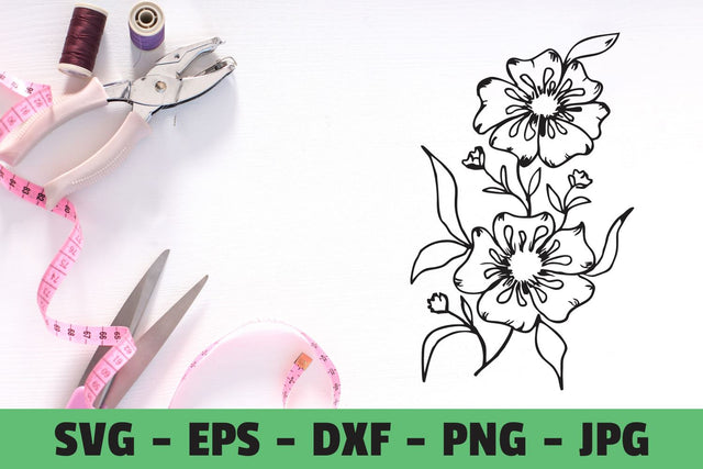 Flower Clipart Silhoutte SVG SVG Kasih Ibu 