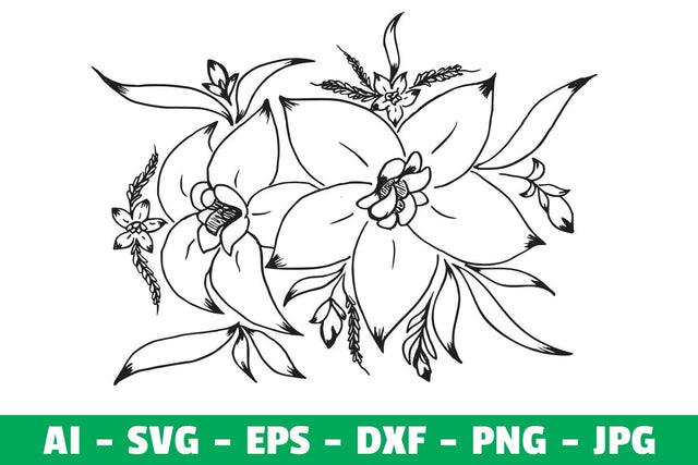 Flower Clipart Silhoutte SVG SVG Kasih Ibu 