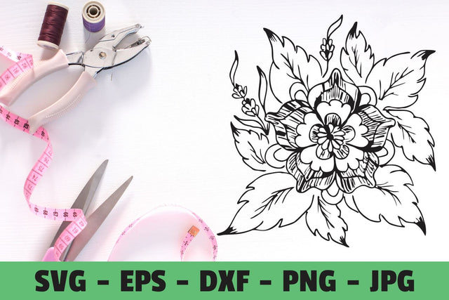 Flower Clipart Silhoutte SVG SVG Kasih Ibu 