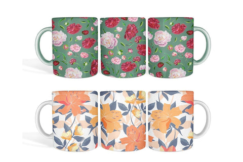 Flower Composition Mug Sublimation Sublimation SvgOcean 