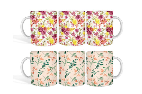 Flower Composition Mug Sublimation Sublimation SvgOcean 