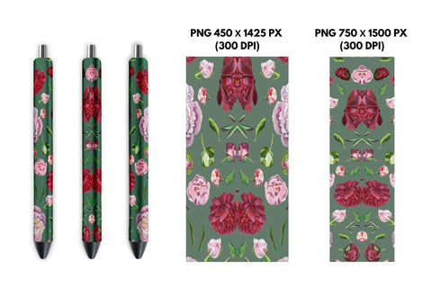 Flower Composition Pen Sublimation Sublimation SvgOcean 