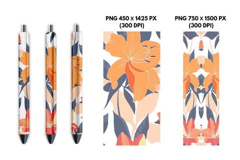 Flower Composition Pen Sublimation Sublimation SvgOcean 