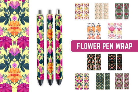 Flower Composition Pen Sublimation Sublimation SvgOcean 