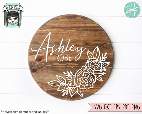 Flower Corner Border SVG Cut File SVG Wild Pilot 