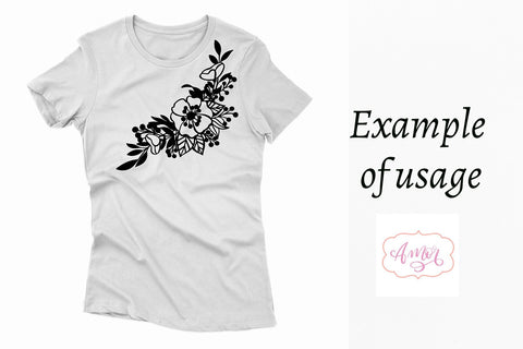 Flower corner SVG, flower border SVG SVG Amorclipart 