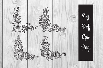flower corners svg cut file, sublimation SVG dadan_pm 
