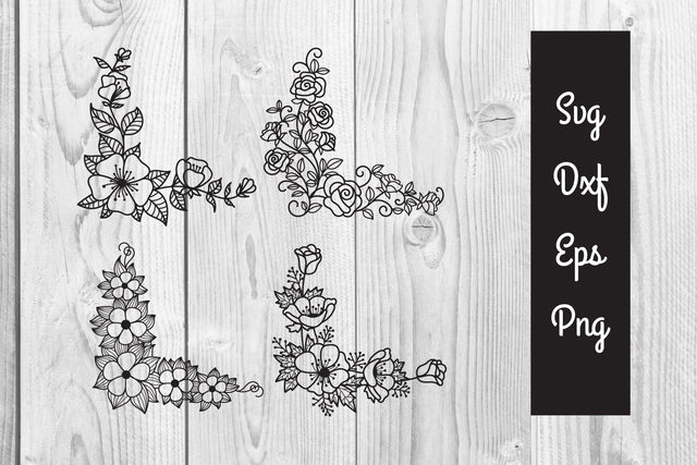 flower corners svg cut file, sublimation SVG dadan_pm 