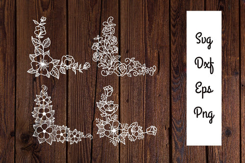 flower corners svg cut file, sublimation SVG dadan_pm 