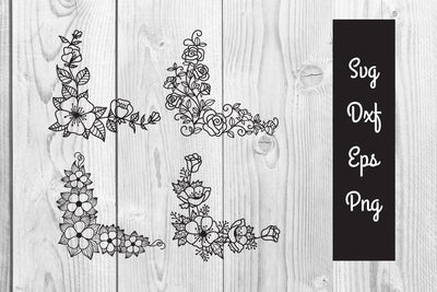 flower corners svg cut file, sublimation SVG dadan_pm 