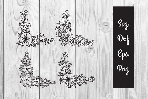 flower corners svg cut file, sublimation SVG dadan_pm 