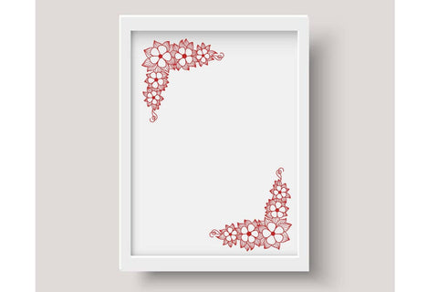 flower corners svg cut file, sublimation SVG dadan_pm 