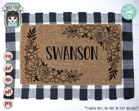 Flower Corners SVG Cut File SVG Wild Pilot 