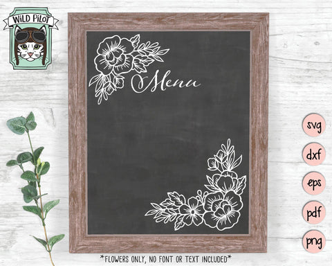 Flower Corners SVG Cut File SVG Wild Pilot 