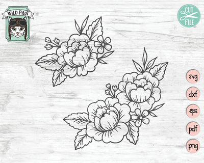Flower Corners SVG Cut File SVG Wild Pilot 