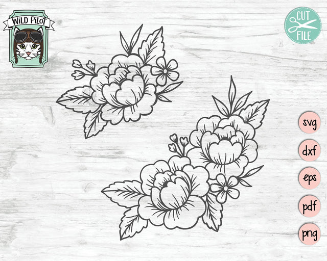 Flower Corners SVG Cut File SVG Wild Pilot 
