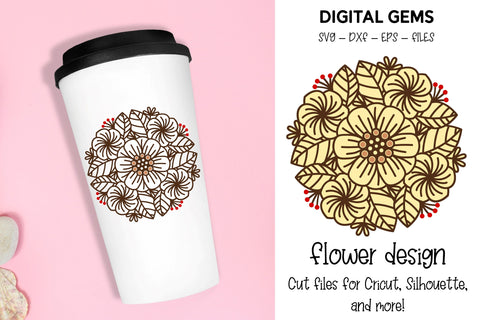 Flower design SVG Digital Gems 