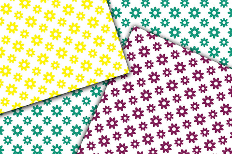 Flower Digital Paper - 100 Seamless Digital Files Digital Pattern Old Market 