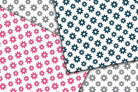 Flower Digital Paper - 100 Seamless Digital Files Digital Pattern Old Market 