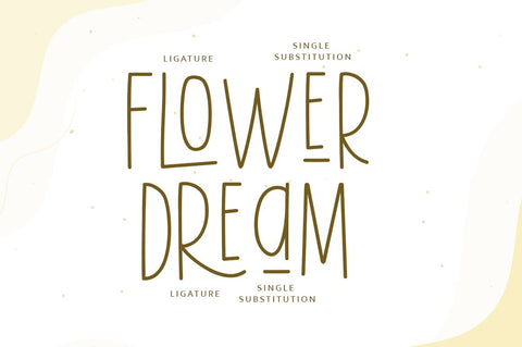 Flower Dream Font Manjali_Studio 