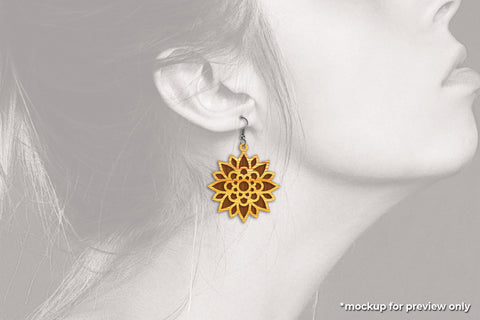 Flower Earrings - Cut Files SVG SVG Slim Studio 