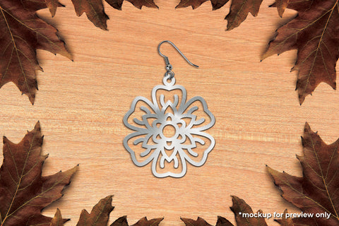 Flower Earrings - Cut Files SVG SVG Slim Studio 