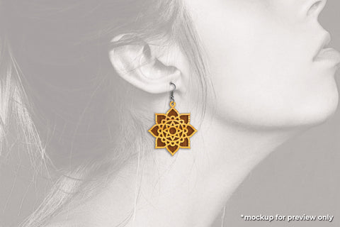 Flower Earrings - Cut Files SVG SVG Slim Studio 
