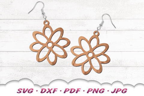 Flower Earrings SVG | Floral Earrings SVG Bundle SVG Cloud9Design 