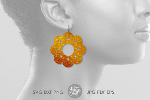 Flower earrings SVG SVG Artisan Craft SVG 