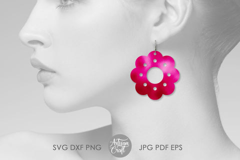 Flower earrings SVG SVG Artisan Craft SVG 