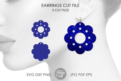 Flower earrings SVG SVG Artisan Craft SVG 