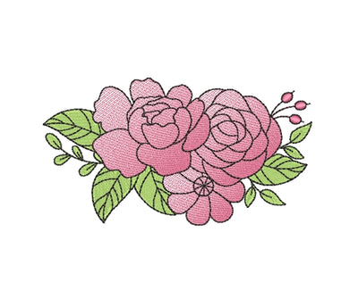 Flower Embroidery Design, 3 sizes Embroidery/Applique DESIGNS Nino Nadaraia 