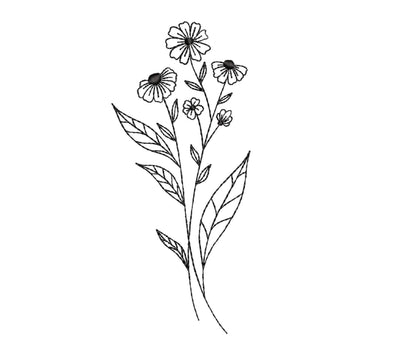 Flower Embroidery Design, 5 sizes Embroidery/Applique DESIGNS Nino Nadaraia 