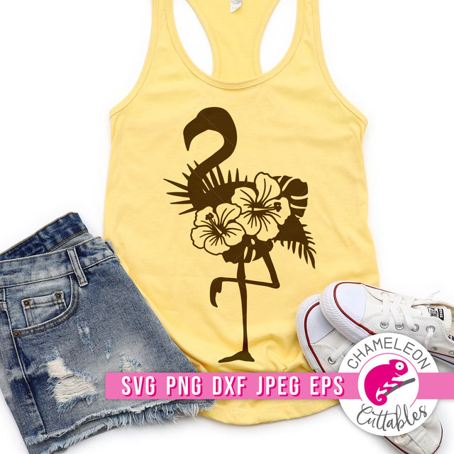 Flower Flamingo svg png dxf eps jpeg SVG Chameleon Cuttables 