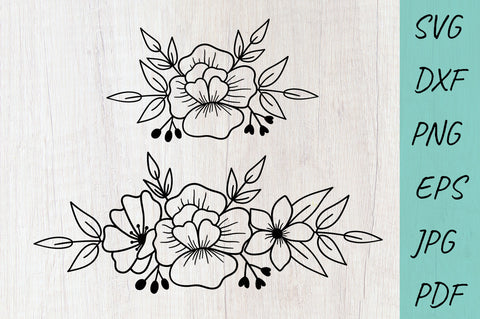 Flower Floral SVG Design, Floral cut file, Flower Bouquets SVG Irina Ostapenko 