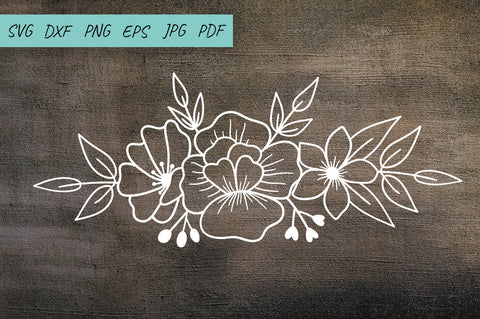 Flower Floral SVG Design, Floral cut file, Flower Bouquets SVG Irina Ostapenko 