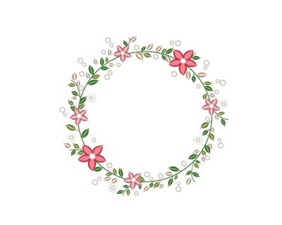 Flower Frame Embroidery Design Embroidery/Applique DESIGNS Nino Nadaraia 