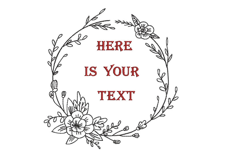 Flower frame machine emboidery design, 4 sizes. Embroidery/Applique DESIGNS ArtEMByNatalia 