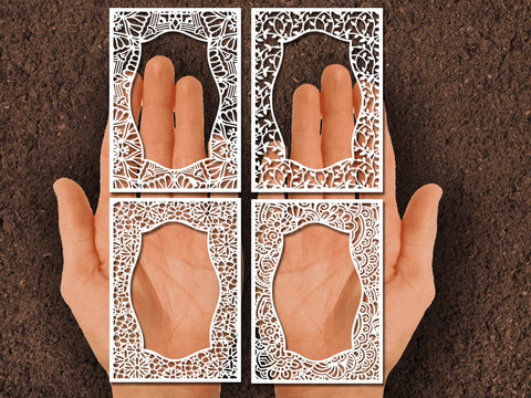 Flower Frame Paper cut SVG Johan Ru designs 