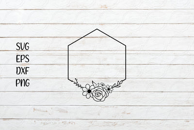 Flower Frame Svg, Flower Svg Design SVG SmmrDesign 