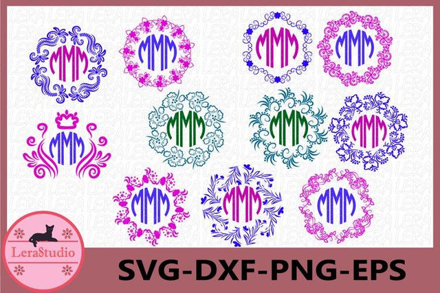 Flower Frames Svg SVG Lerastudio 