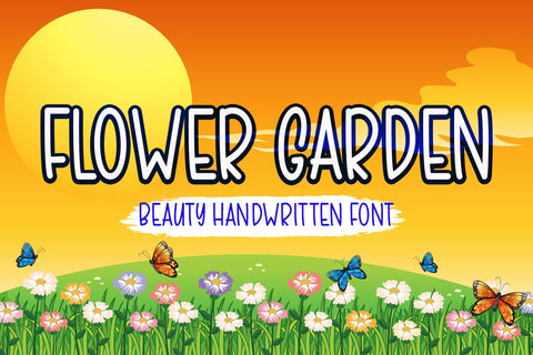 Flower Garden Font Supersemar Letter 