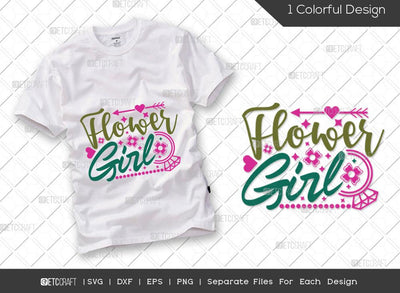 Flower Girl SVG Cut File | Marriage Svg | Bride Svg | Groom Svg | Engagement Svg | Wedding Svg | Dxf | Eps | Png | T-shirt Design SVG ETC Craft 