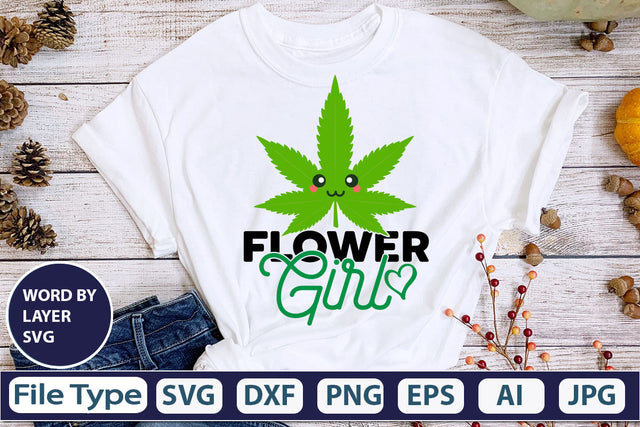 Flower Girl SVG Cut File SVG DesignPlante 503 